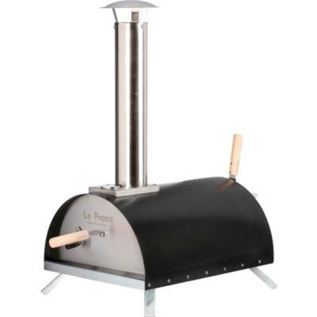 Wppo Llc WPPO Le Peppe Portable Eco Wood Fired Pizza Oven, Black WKE-01-BLK